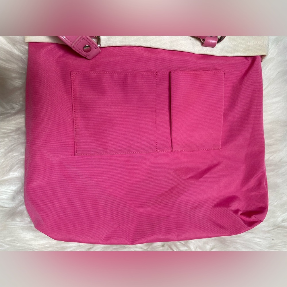 COACH Poppy Chan PINKY White Canvas Tote Bag - Picture 8 of 9